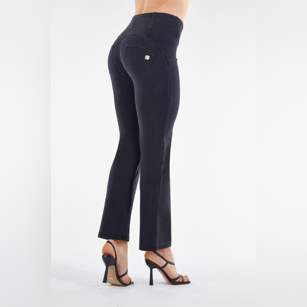 Freddy Black Boot-Cut Flare High-Waist Pants